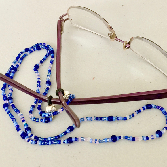 "Royal Blue" Artisan Eyeglass Chain - Picture 1 of 3